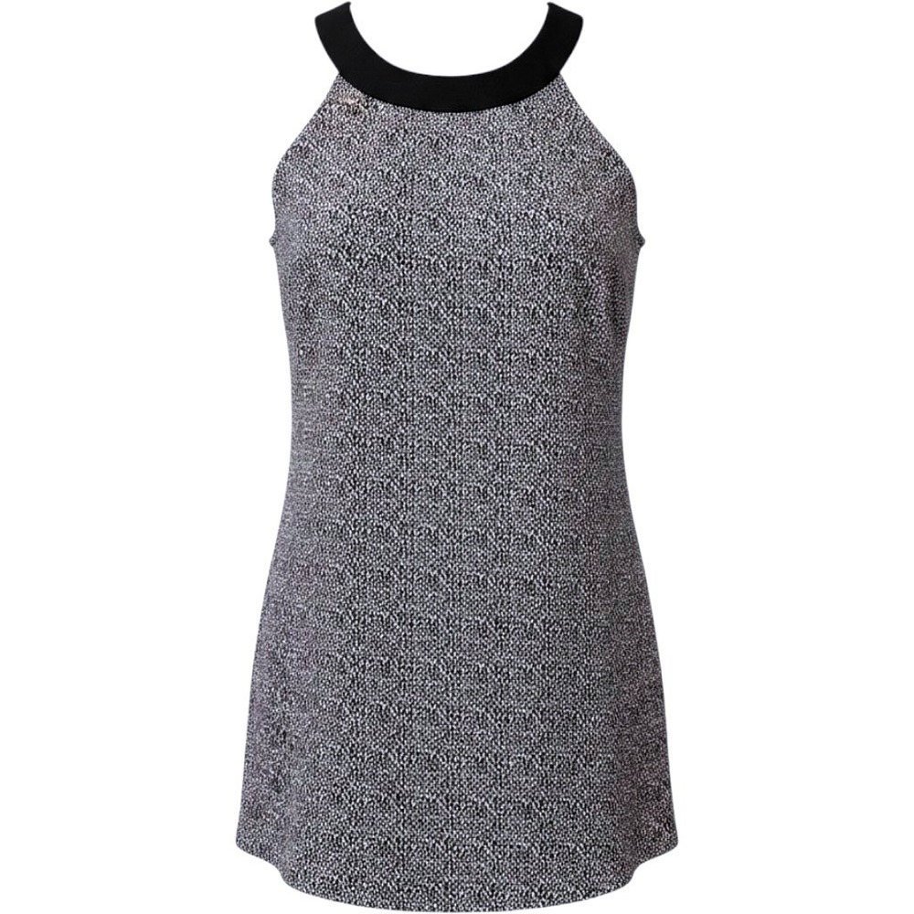 HM Womens Black White Micro Print Halter Neck Sleeveless Blouse Lined Size 6